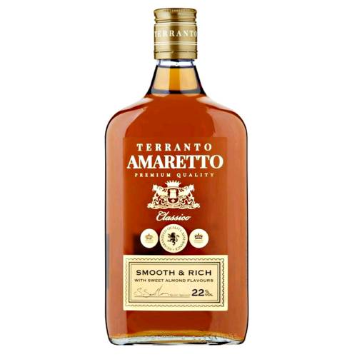 Terranto Amaretto Almond Liqueur is a smooth rich Amaretto with sweet almond flavours.