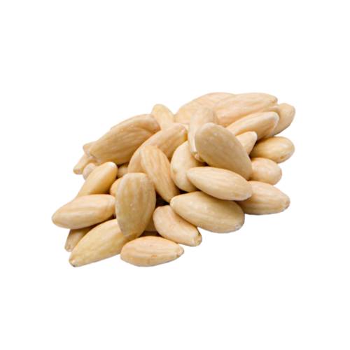 Poached Almond are blanched in water and cooked until soft.