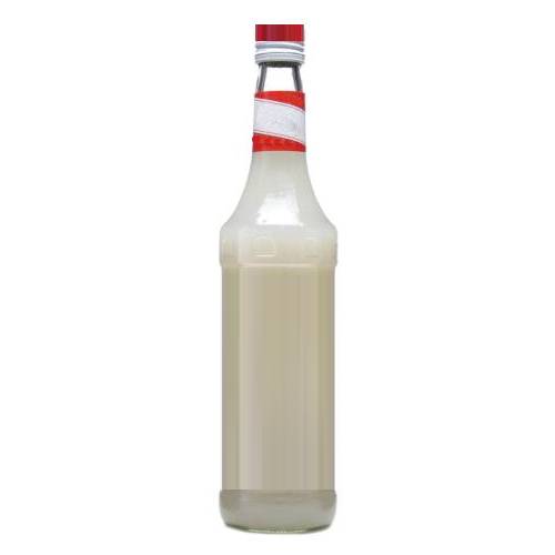 Almond Syrup made from toasted almond cooked in sugar syrup and then strained.