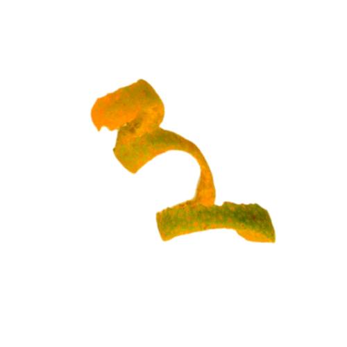 Zest or peel taken from a Amanatsu citrus like navel orange or grapefruit.