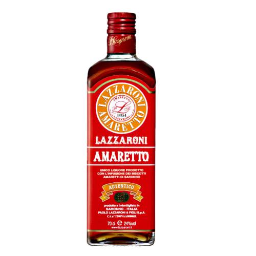 Amaretto Liqueur Lazzaroni - Lazzaroni Amaretto Liqueur is a slightly bitter almond liqueur and is that classic balance of sweet and bitter.