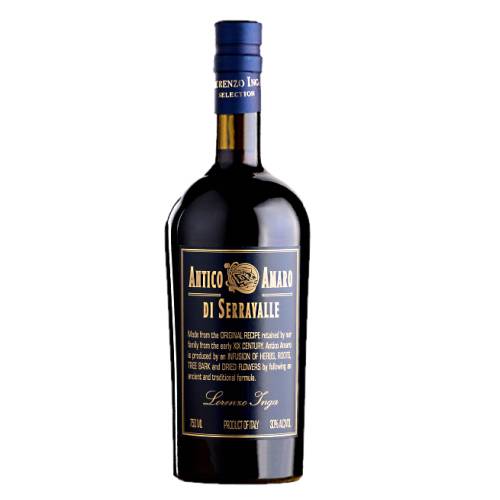Amaro Antico - Lorenzo Inga Antico Amaro Di Serravalle infusion with more than 20 different herbs roots and tree barks the recipe from 1832 was by a Capucine monk named Vincislao who had prepared this elixir in 1700s.