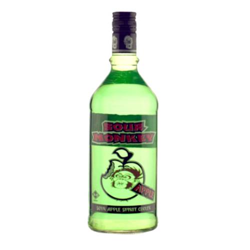 Apple Liqueur Sour Monkey - Sour monkey apple spirit cooler can be drunk neat over crushed ice or mixed with soft drink. A very versatile mixer that is a great ingredient in many cocktails that require that sour kick.