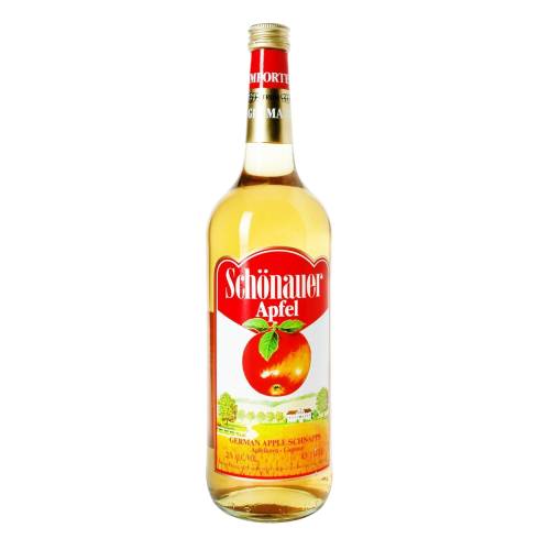 Apple Schnapps Schonauer is a alcoholic beverage made with distilled apple spirit.