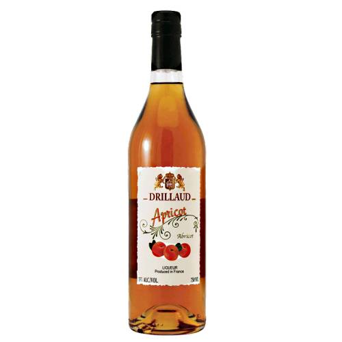 Apricot Liqueur Drillaud - Drillaud Apricot Liqueur us made by distilling tree ripe apricots into a thick sweet apricot liqueur.