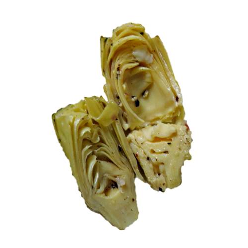 Artichoke Marinated - Marinated artichoke hearts and cleaned and pickled in a brine with vinegar and salt with herb and spices.