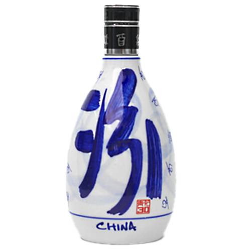 Fenjiu 30 Year Baijiu sealed and aged in Yixing wine urns buried underground and sold in blue and white porcelain.