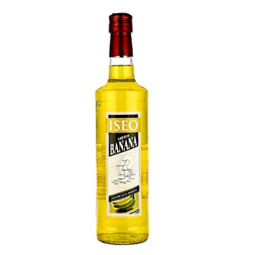 Banana Liqueur Iseo - Iseo Banana Liqueur with a bright yellow color and full banana flavour.