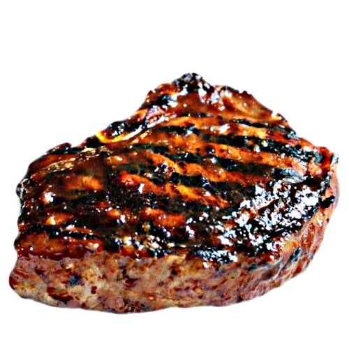 Round Tip Beef Steak is from the loin edge of the round primal at the cows rear and best cooked in its own fat.