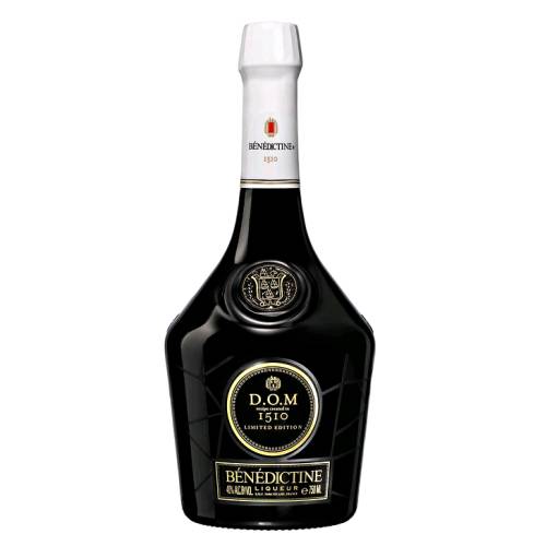 Benedictine DOM 1510 - 1510 DOM Benedictine is a herbal liqueur beverage sweet grape spirit liqueur first made by monks.