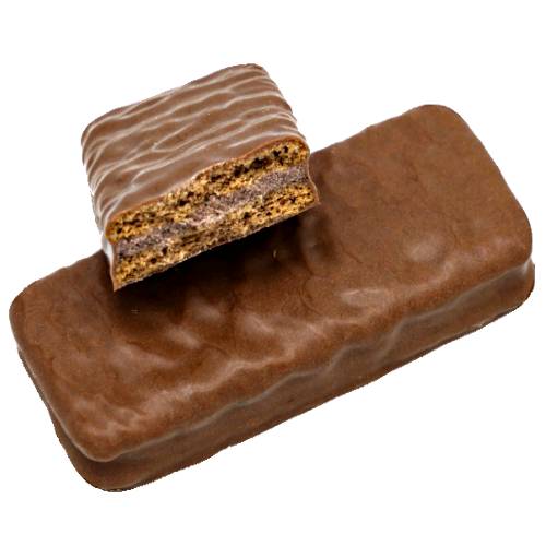 Penguin Biscuit is a chocolate covered biscuit with a chocolate cream sandwich in the centre.