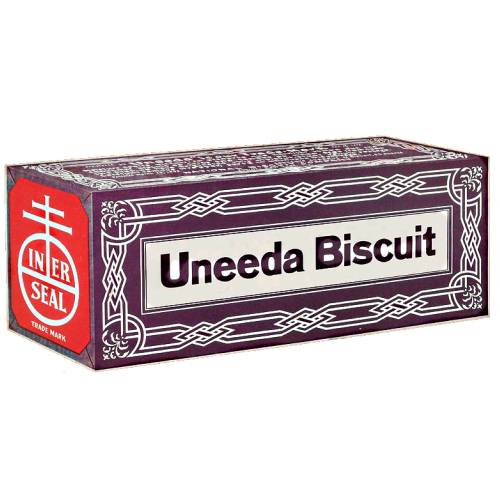 Biscuit Uneeda - Uneeda Biscuit are lighter flakier and stayed crisper longer due to the packaging.