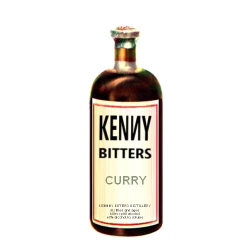 Bitters Curry Kenny - Curry Bitters is made with distilling grain then steeped with a number of hand picked spices then distilled and filted at Kenny distillery to make a strong curry bitters.