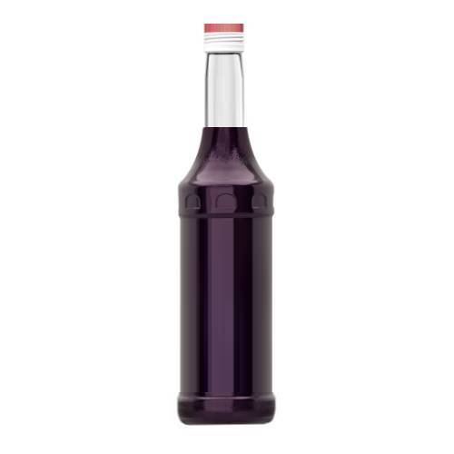 Blackcurrant flavor syrup made with blackcurrant and sugar cooked until thick and sweet with black currants.