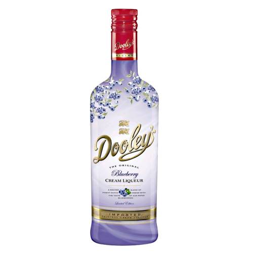 Dooleys blueberry cream liqueur with sweetness of sun ripened blueberries paired with melt in the mouth cream and premium spirit.