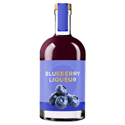 Blueberry Liqueur - Blueberries flavoured liqueur also called Creme de Myrtille is a alcoholic beverage made with blue berries and comes dry and sweet.