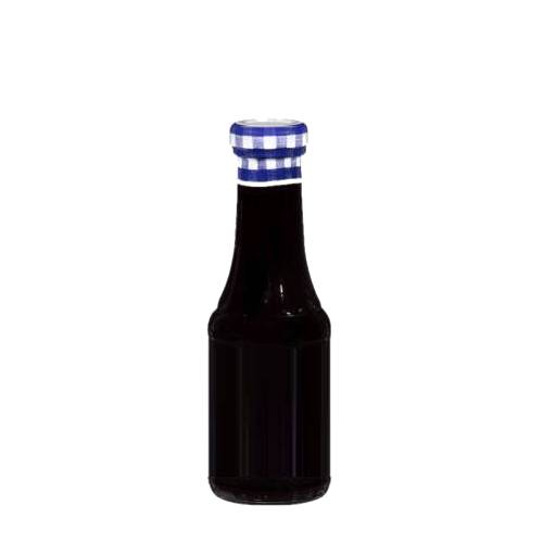 Blueberry flavor syrup made with blueberry and sugar cooked until thick an is also called bilberry syrup..
