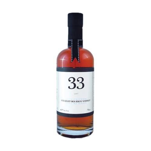 Straight Bourbon is a limited release 33 combines distinct barrels each aged for 6 years and made primarily from corn.