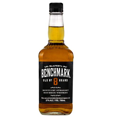 Benchmark Bourbon has caramel nose with a delicate stone fruit and a robust and sturdy palate with some fine leather notes mingling with dry tobacco a touch of oak and a hint of dried cherries.