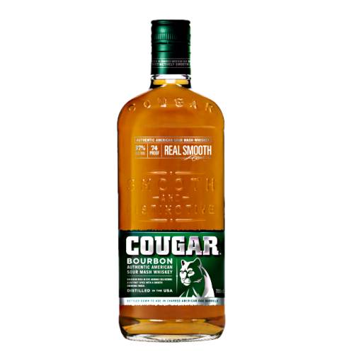 Cougar bourbon had been perfecting this authentic sour mash recipe utilising generations of experience to create a smooth bourbon and it all starts with corn grains and pure aquifer water and is distilled using only the most traditional methods and then settled down in charred oak barrels.