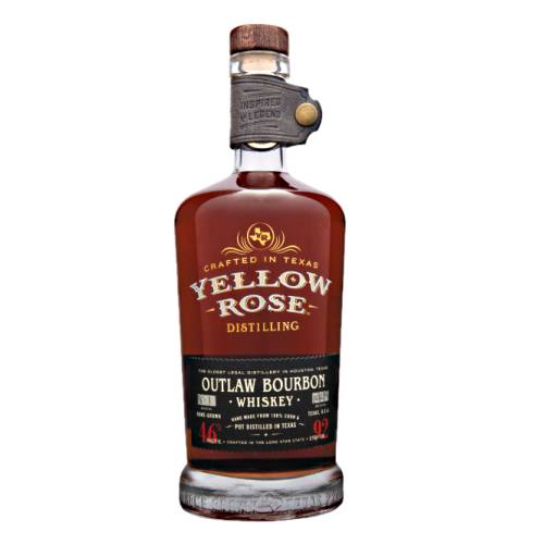 Bourbon Yellow Rose - Yellow Rose Outlaw bourbon is named Outlaw because it breaks the traditioanl bourbon rules and yellow rose is hand crafted in small batches with locally sourced organic corn to create the finest whiskey.