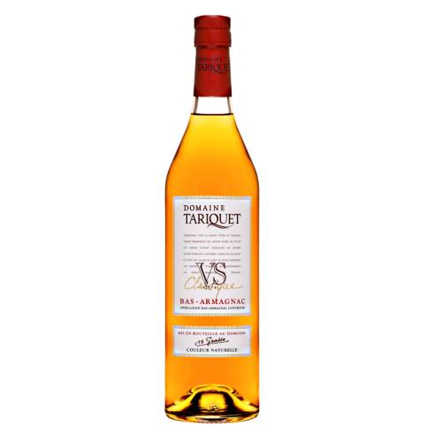 Brandy Grape Armagnac Domaine Tariquet VS - Domaine Tariquet VS grape armagnac brandy is smooth and silky with its dried fruit and caramel aromas combined with spicy flavours and a fruit filled finish.