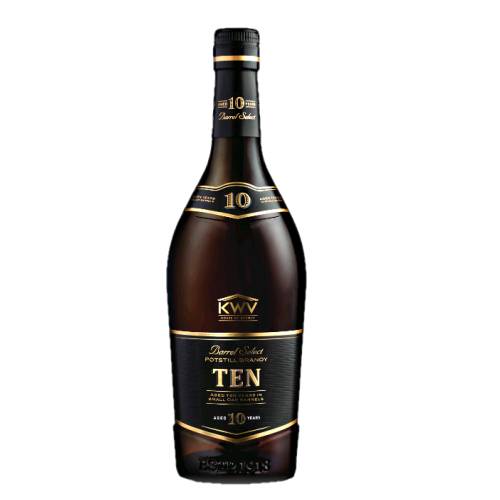 KWV 10 year brandy aged in oak barrels and contains only pot still spirit content.