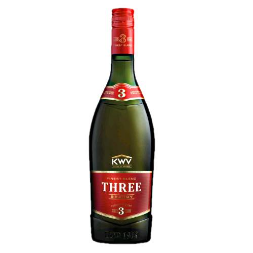 Brandy KWV 3year - KWV 3 year brandy is double distilled pot still blended brandy.