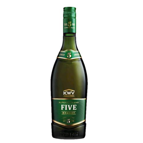 Brandy KWV 5year - KWV 5 year old brandy is aged for a minimum of five years to deliver its delicate fruity flavors.