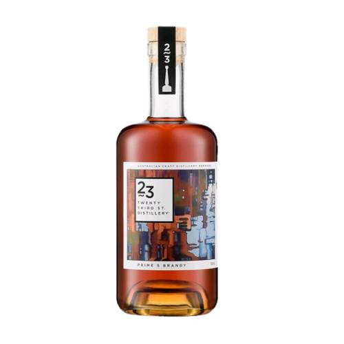 Brandy St Prime 5 - Brandy St Prime 5 made by 23rd Street Distillery an average five years in oak. Bright single pot distilled portions sing sweet harmonies with indulgently rich double pot parcels.