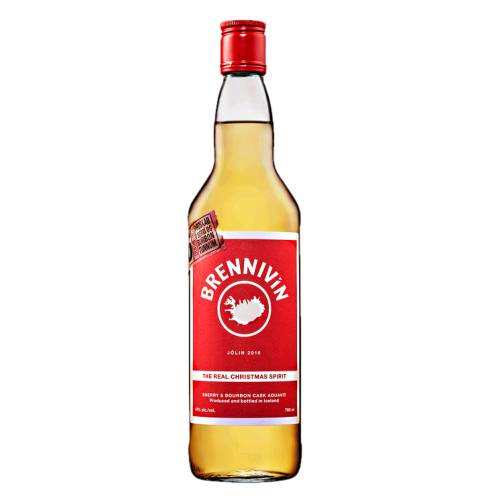 Egill Skallagrimsson Red Brennivin is made by grain mash and flavored only with caraway.