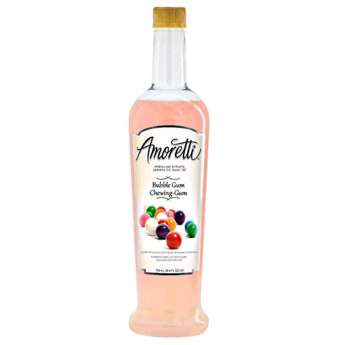 Bubble Gum Syrup Amoretti - Amoretti Bubble Gum Syrup is a light pink syrup.