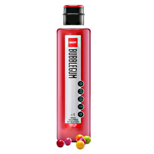 Bubble Gum Syrup Shott - Shott Bubble Gum Syrup with a deep bright pink color a strong bubble gum flavour.