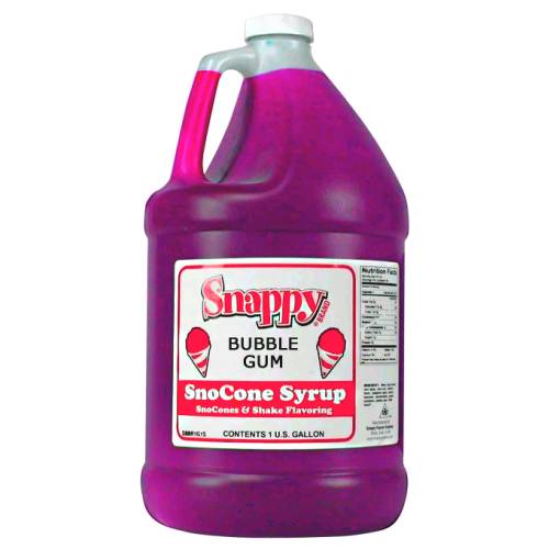 Bubble Gum Syrup Snappy - Snappy Bubble Gum Syrup is a sweet thick and full of bubble gum flavour.
