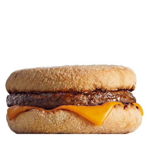 Burger Brakefast Muffin Sausage - Brakefast Sausage Muffin Burger made on a toasted muffin with egg cheese and a sausage patty.