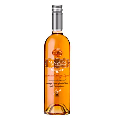 Maison butterscotch liqueur delivers seductively rich caramel flavours and butter brown color..