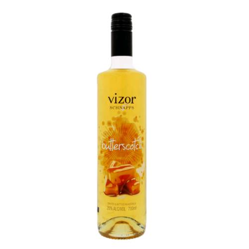 Butterscotch Schnapps Vizor - Vizor butterscotch flavoured schnapps with light yellow color and rich sweet buttery flavour.