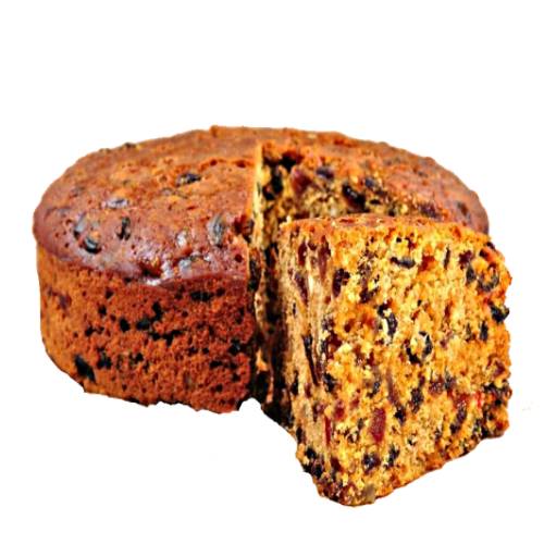 Cake Fruit - Cake made with alot of fruit nut and cherries and alot of candied peel and baked in a strong flour cake mix.