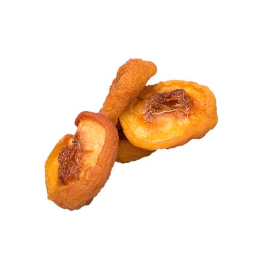 Nectarine dried with sugar to make a candied fruit.