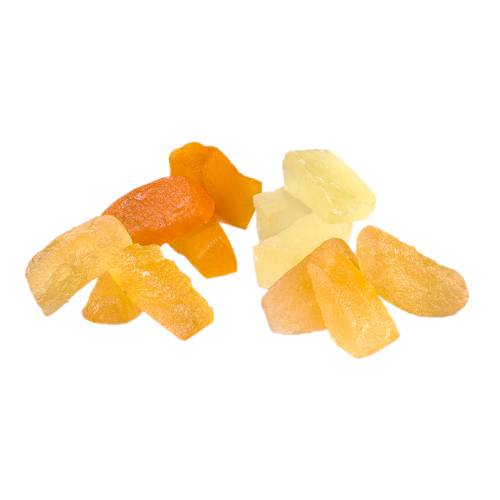 Candied Pear - Pear dried and candied with sugar also called crystallized pear or glace pear.