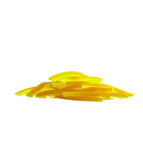 Pomelo skin dried and candied with sugar also called crystallized pomelo or glace pomelo.