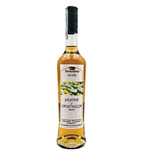 Torrazzetta Chamomile Liqueur combined with our Barbera Grappa for a soft liqueur suitable for everyones taste and very popular even among those who do not usually appreciate grappa.