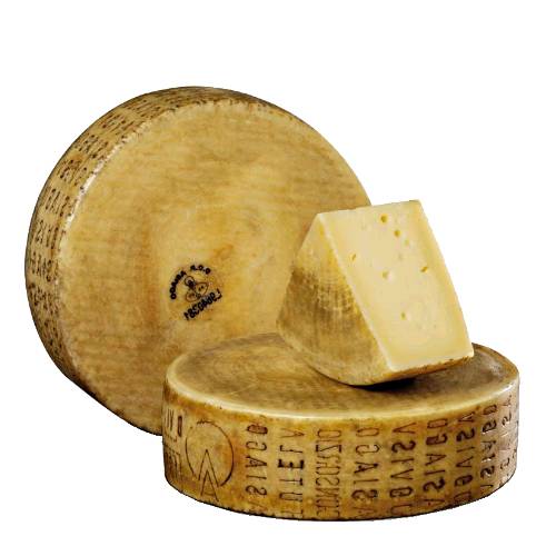 Cheese Asiago - Asiago Cheese is made from cows milk and has a hard texture and crumbly texture for the aged cheese.