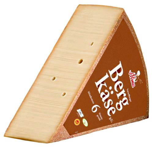 Cheese Rothenbacher Bergkase - Rothenbacher Bergkase Cheese is made high in the Swiss Alpine region where the cows milk is heated but still remains unpasteurised so therefore none of the natural herby taste is lost from the milk.