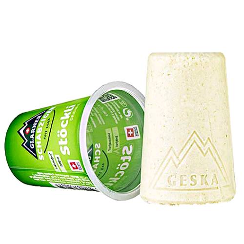 Cheese Schabziger - Schabziger Cheese is a Swiss cheese produced in the Canton of Glarus and is made from skimmed cows milk and a special herb blue fenugreek which gives it its distinctive green color.