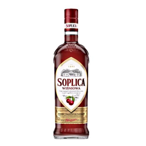 Soplica Polish Wisniowa Cherry Liqueur made with a blend of grain spirit rye and wheat soplica cherry liqueur also contains juicy cherries ripened in sunny Polish orchards.