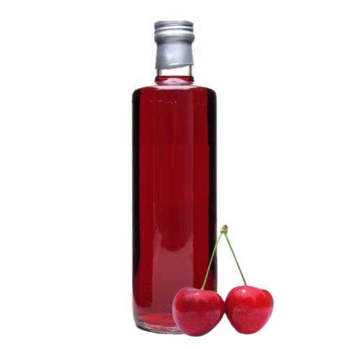 Cherry Liqueur - Cherry flavoured liqueur also called Creme de cerise or kirsch or kirschwasser can also be called cherry brandy with alcohol cherry flavour and can be bitter or sweet and comes in a clear and bright red in color.
