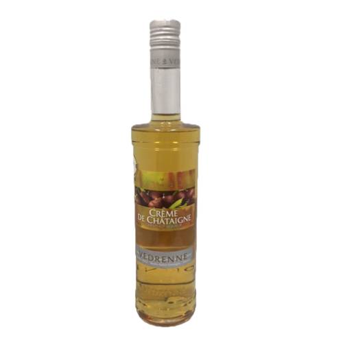 Chestnut Liqueur Vedrenne - Vedrenne Chestnut Liqueur or Creme de Chataigne with amber in colorand caramel highlights chestnut vanilla slightly toasted and fruity sweet with an elegant savour of lightly toasted chestnut and a tasty vanilla finish.
