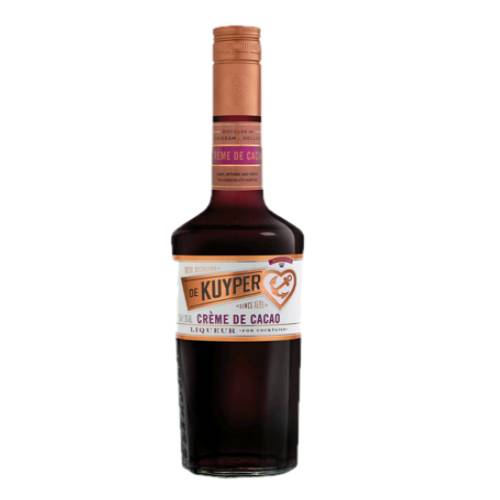 De Kuyper creme de cacao is intense and sweet made from chocolate and hint of vanilla.