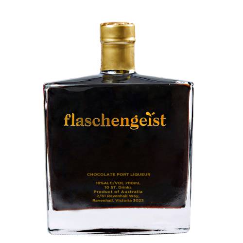 Chocolate Liqueur Brown Flaschengeist - Flaschengeist chocolate liqueur is smooth blend of oak matured tawny port and dark chocolate made liqueur and presented in our signature Flaschengeist Decanter.